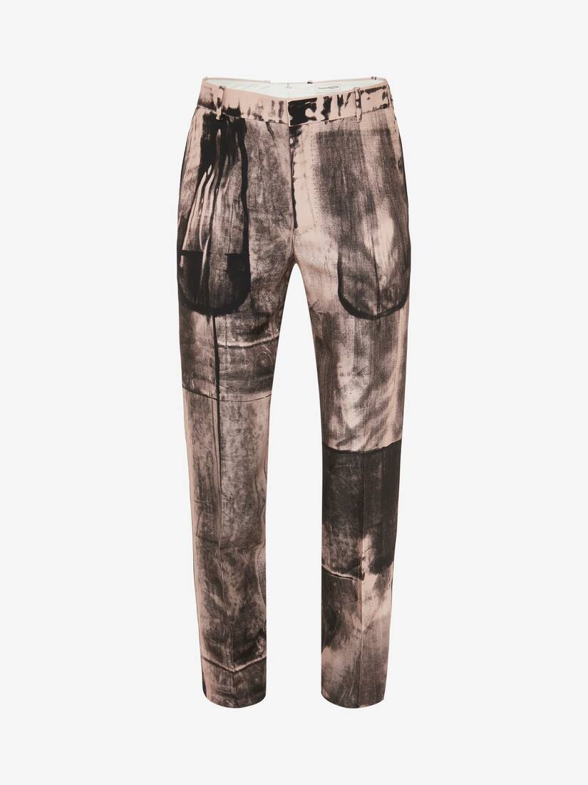 Pantalones Alexander McQueen X-Ray Printed Cigarette Hombre - Rosas/Negros - Mexico 905-DGMLQE